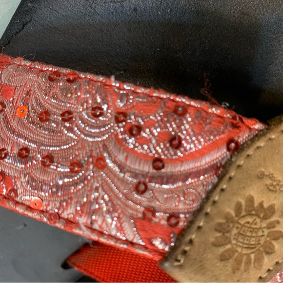 Yellow Box Black Fabric Sandals - Picture 2 of 4